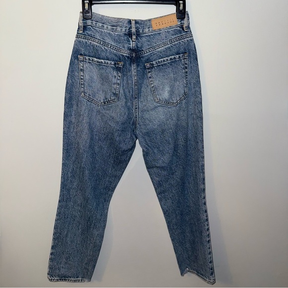 PacSun Blue Distressed High Rise Cropped Jeans - Picture 4 of 5